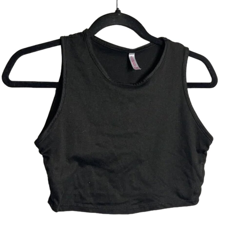 Sweet Black Cropped Tank Top